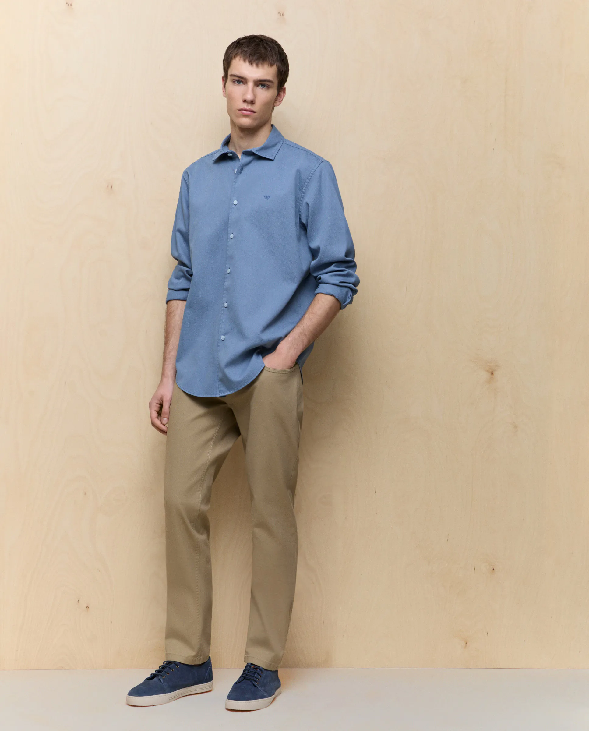 

Мужские брюки пять карманов slim bi-stretch Easy Wear, коричневый