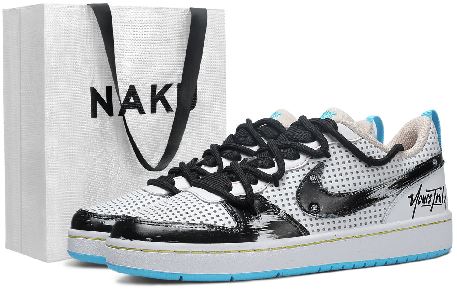 

Детские скейтерские кроссовки Court Borough для младших школьников Nike, черный/белый