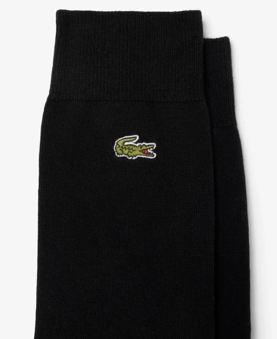 Комплект из двух высоких носков унисекс Lacoste, черный — фото 3