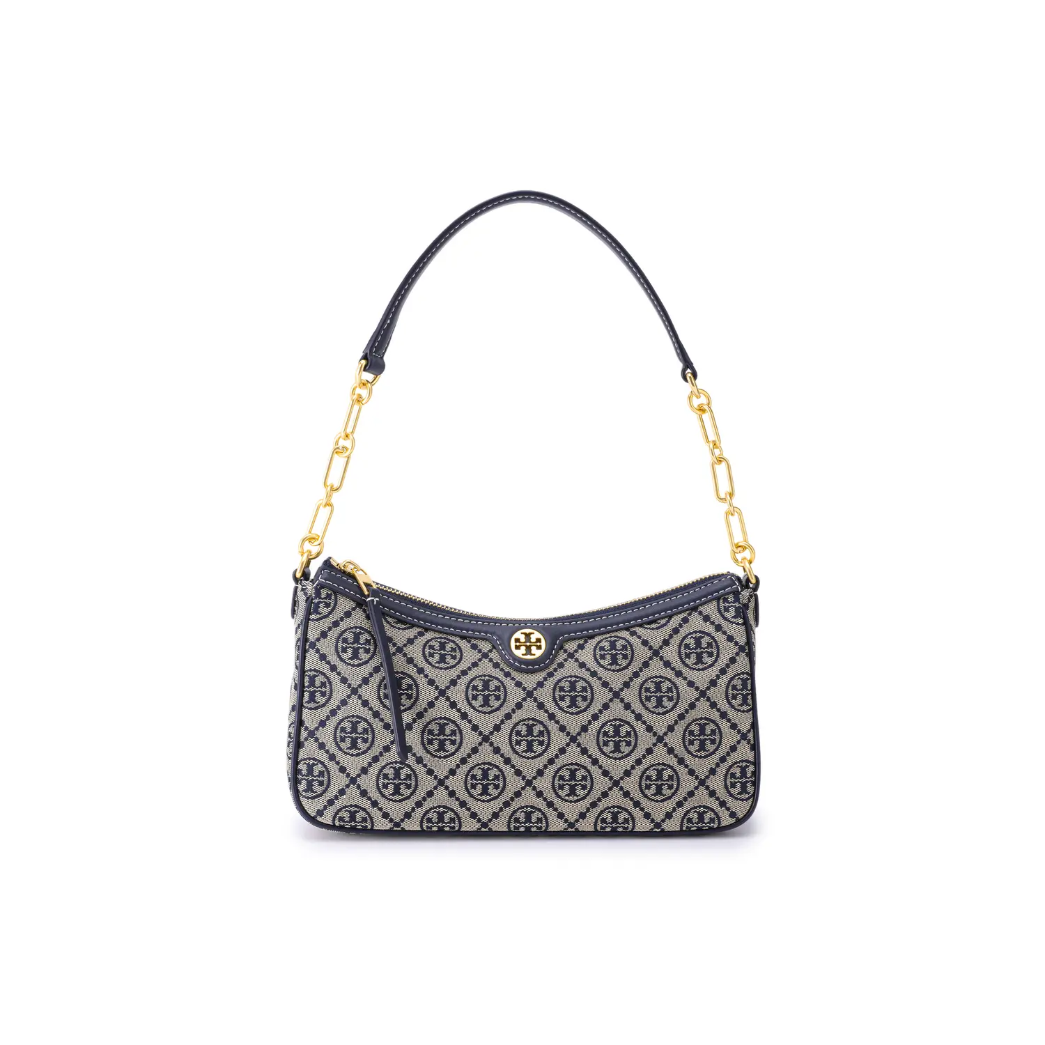 

TORY BURCH Монограмма Ткань с кожаной наплечной сумкой