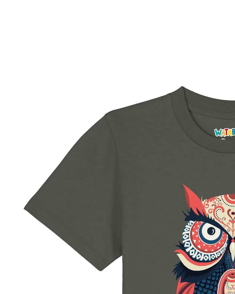 Футболка Colorful Owl, Wat? Apparel, хаки — фото 3