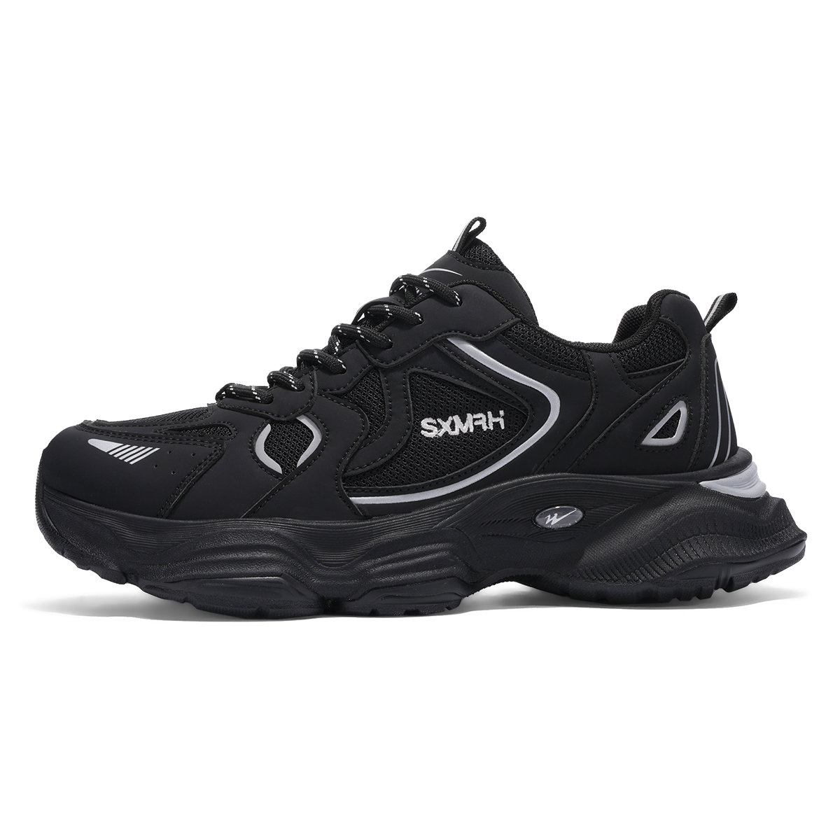 

Binary Кроссовки Cushioning Height Increasing Abrasion Resistant Lightweight Slip Resistant Low Top Chunky Sneakers Men's Black