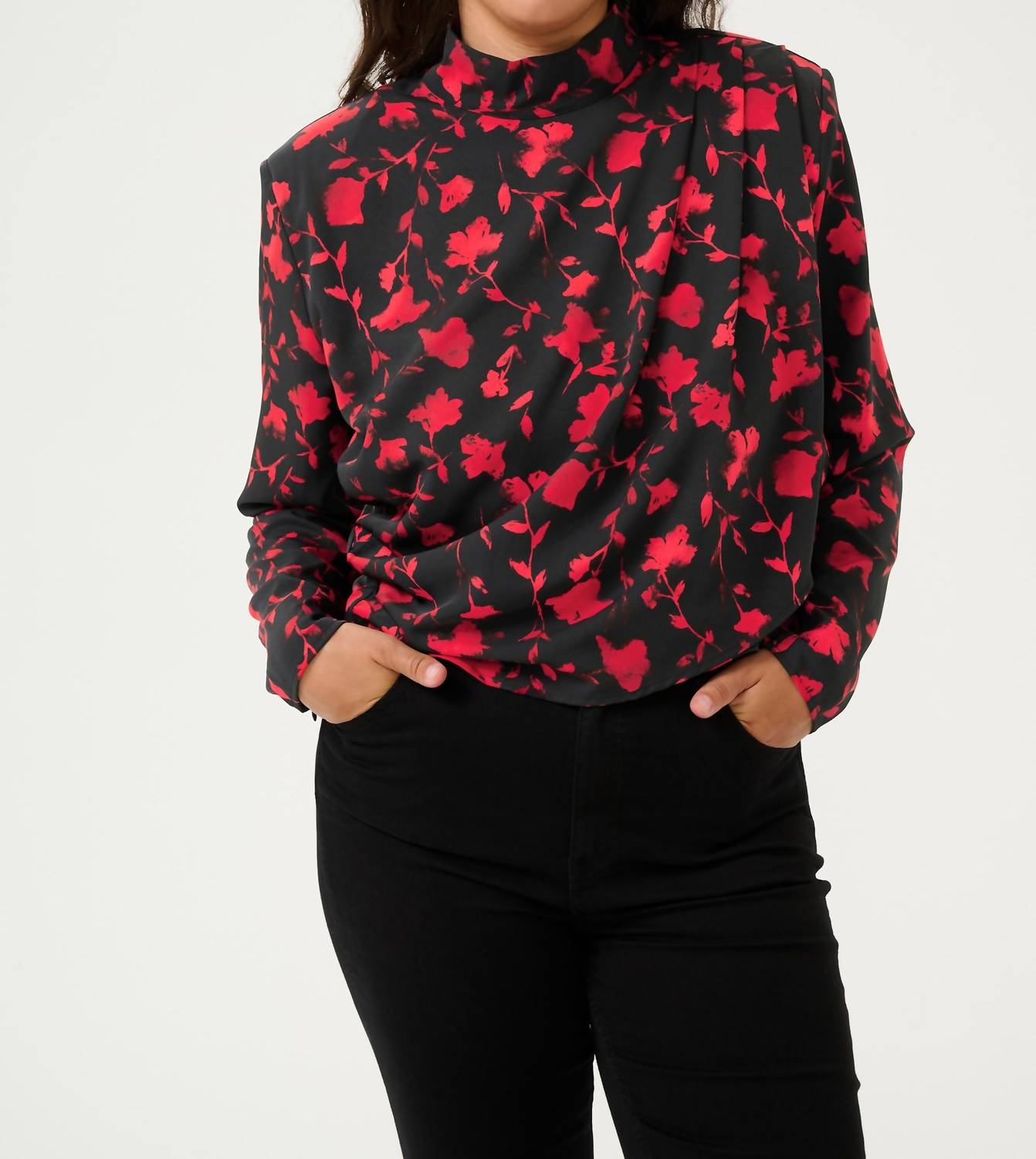 

Dilaragz P Блуза в красном цвете с цветочным принтом Gestuz