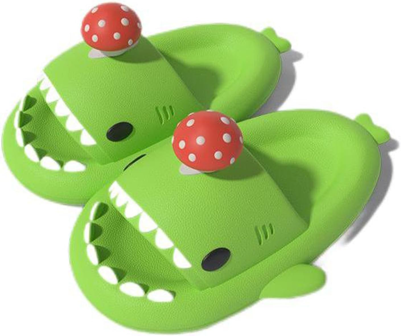 

Шлепанцы с акулой Mushroom, унисекс шлепанцы с акулой, шлепанцы с акулой для взрослых, облачные шлепанцы с акулой для мужчин и женщин Generic, зеленый