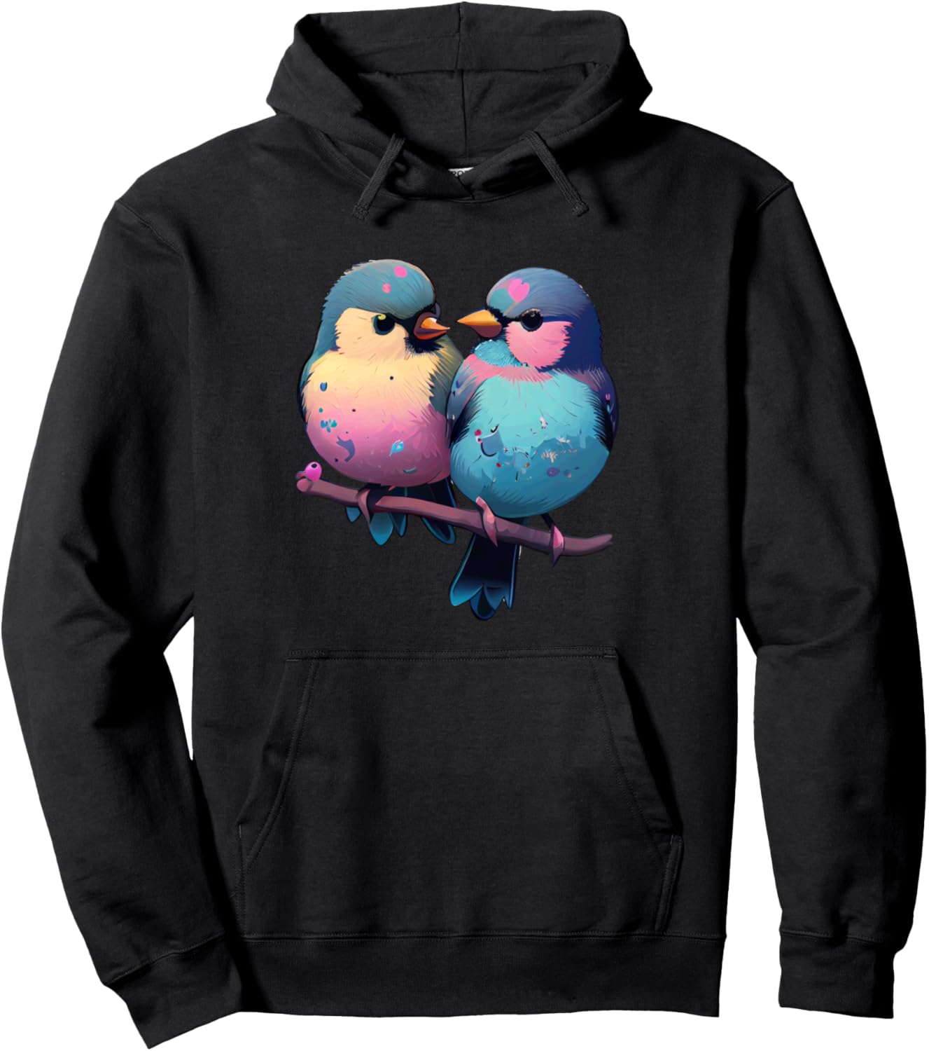 

Очаровательная красочная толстовка с изображением птицы Colorful Birds Nature Animal Art Lovers, черный