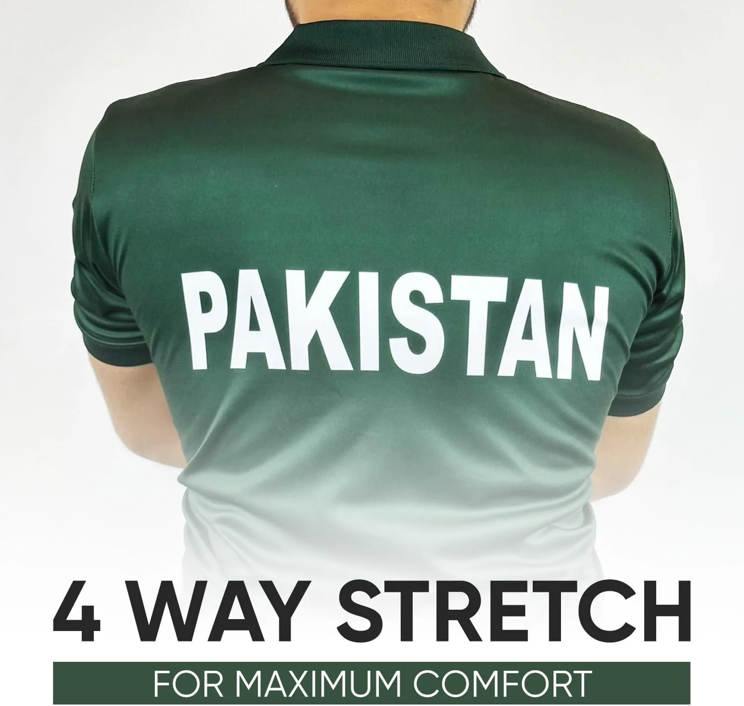 Футболка Pakistan Cricket Team Fan, Regular Fit, Strechable, 100% Polyster, размеры S, M, L — фото 4