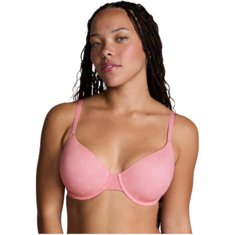 Victoria's Secret Розовый женский бюстгальтер Girlish Pink Heart — фото 3