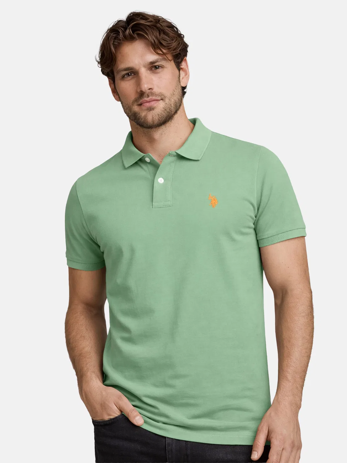 Рубашка U.S. Polo Assn., Light Green — фото 3