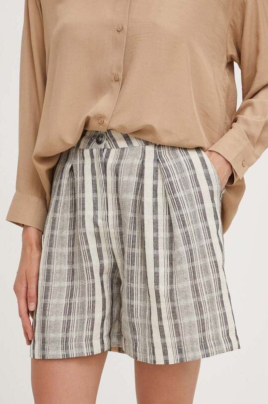 

Шорты из смесового льна Answear Lab, бежевый