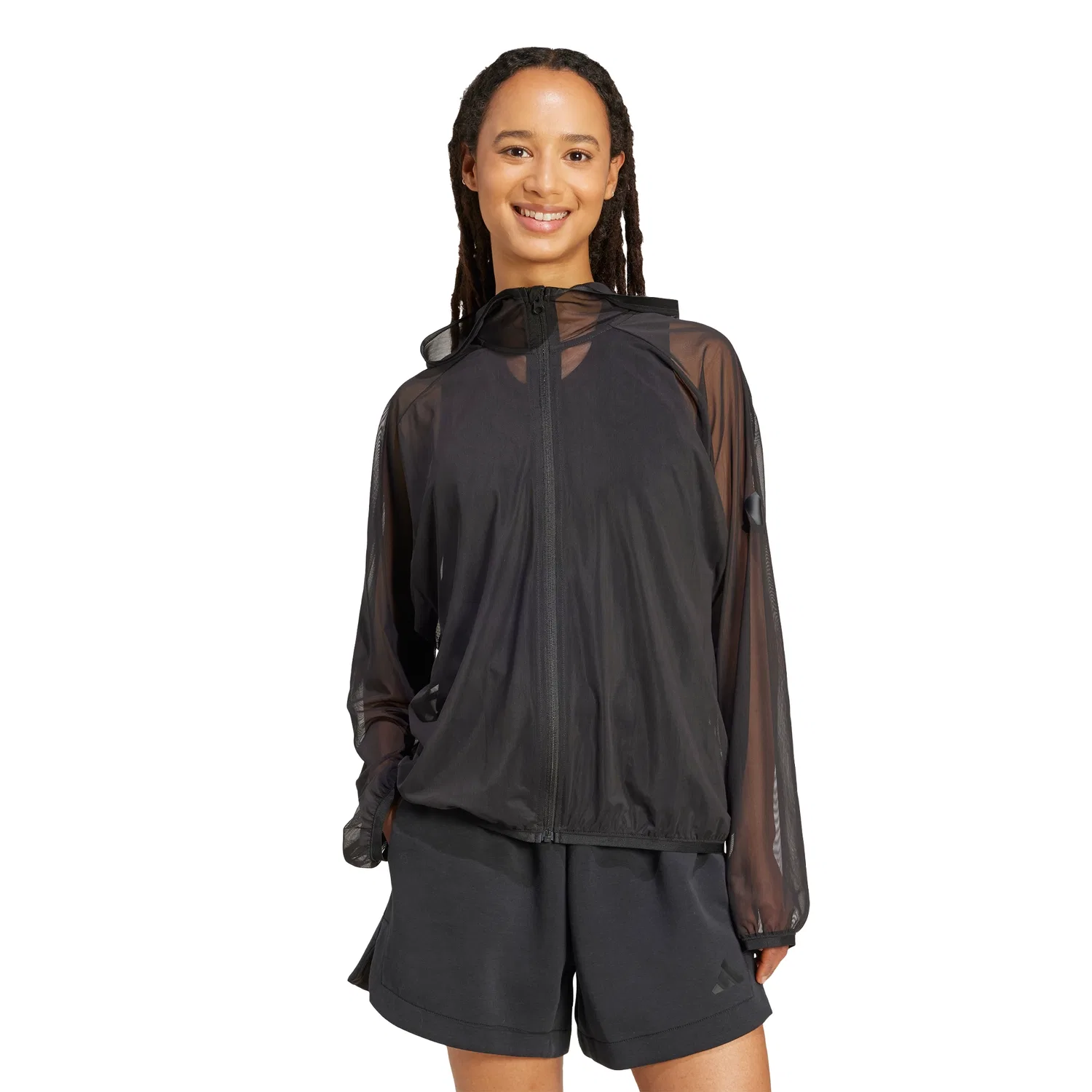Женская толстовка на молнии All Szn Soft Luxe Mesh от Adidas — фото 4
