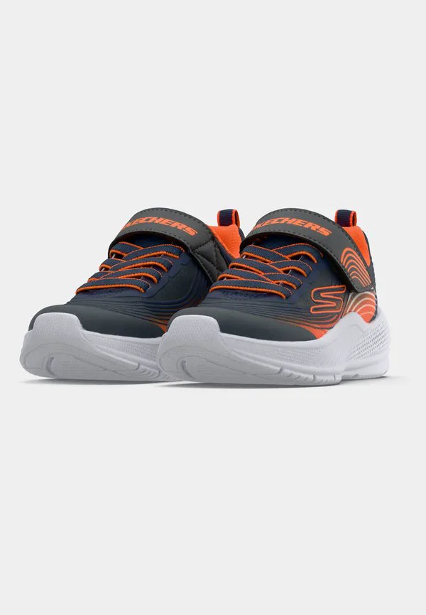 Низкие кроссовки microspec advance Skechers, Navy/Orange/Charcoal — фото 3