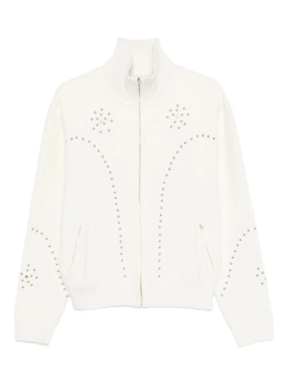 

Кардиган на молнии с заклепками Bluemarble, белый