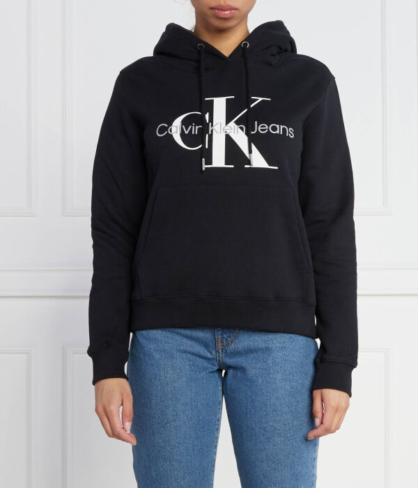 

Толстовка женская Calvin Klein Jeans с большим логотипом бренда, черный