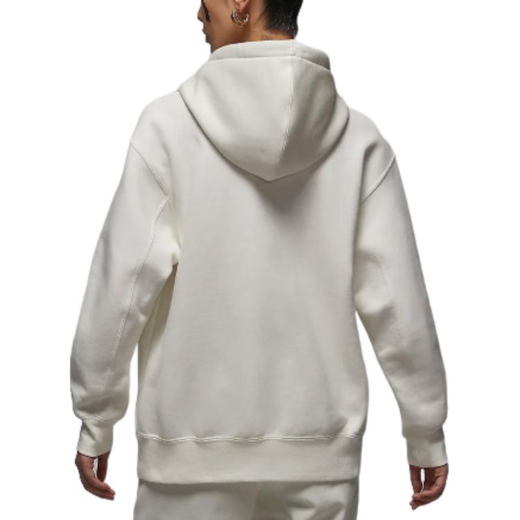 JORDAN Flight Fleece Женская Толстовка с Подкладкой из Сатина, Цвет Sail White — фото 3