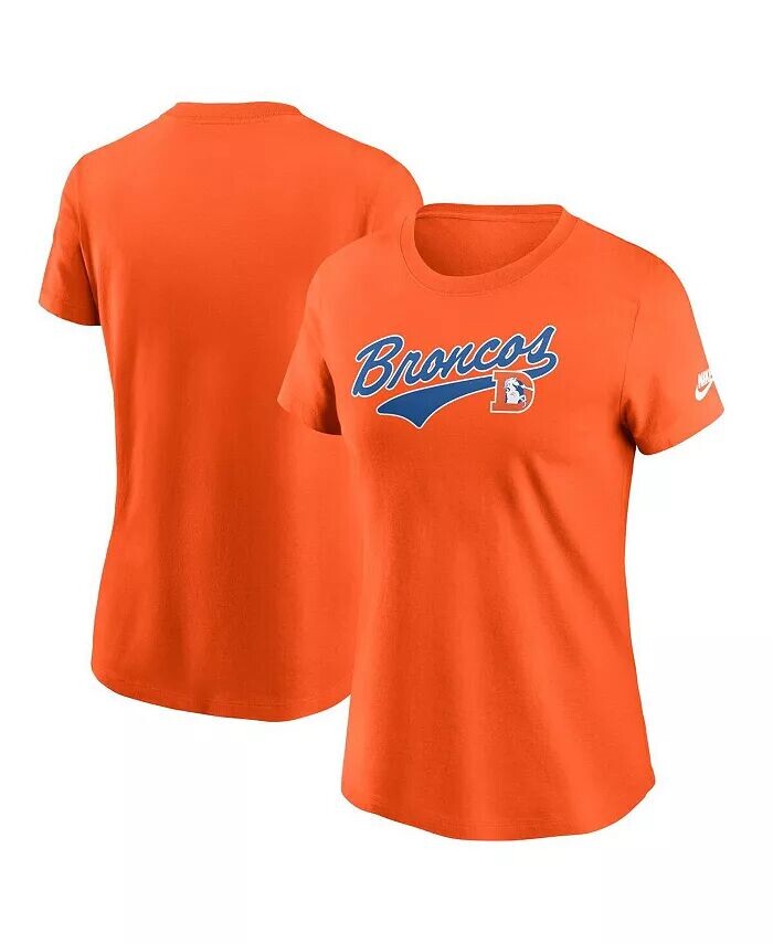 

Женская оранжевая футболка с логотипом команды Denver Broncos Nike