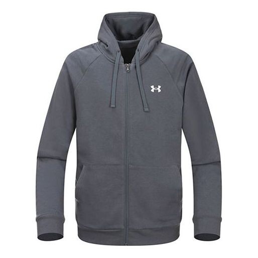 

Куртка men's casual sports hooded logo long sleeves jacket gray Under Armour, серый