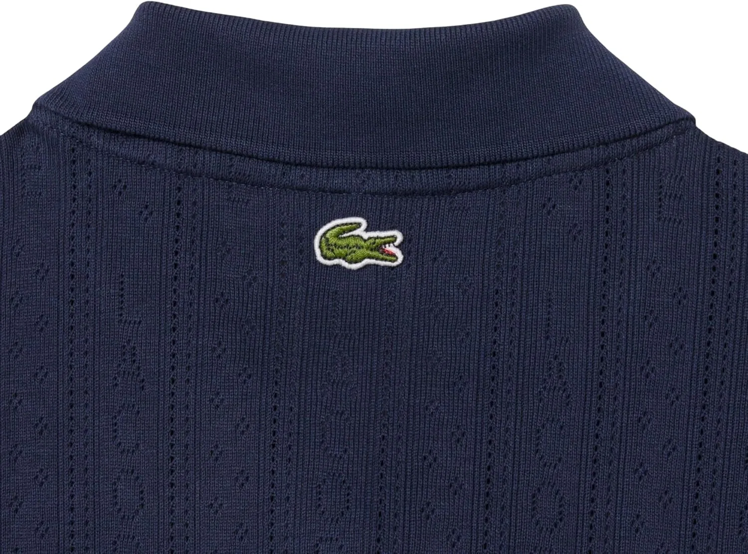 Поло Lacoste Slim Fit Pointelle, Темно-синий — фото 3