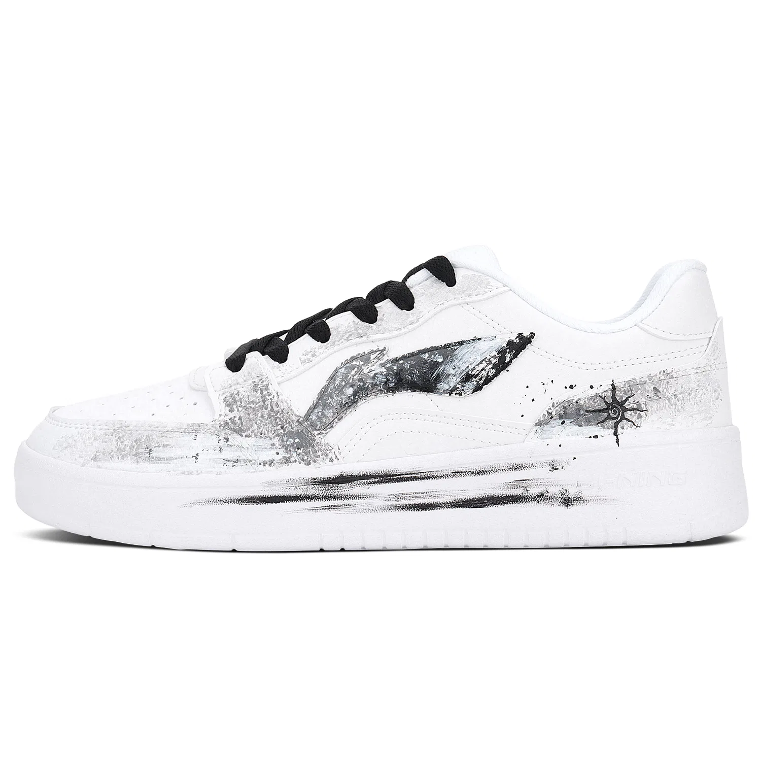 Скейтбордические кроссовки Li-Ning Sycee Starlight Ink Shadow черно-белые