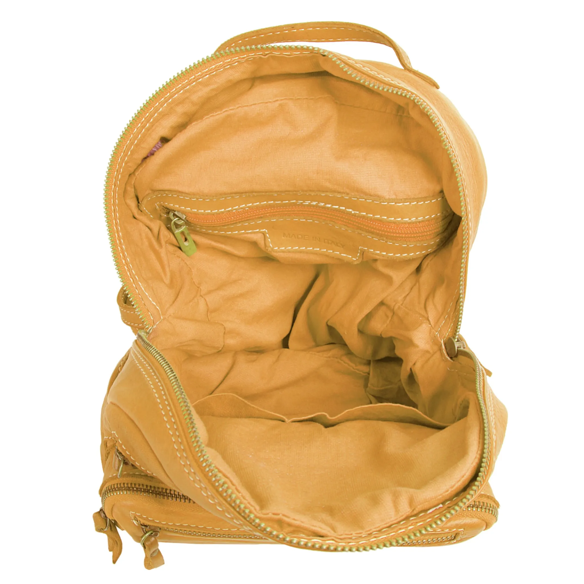 

Городской рюкзак Cluty, натуральная кожа, производство Италия, желтый