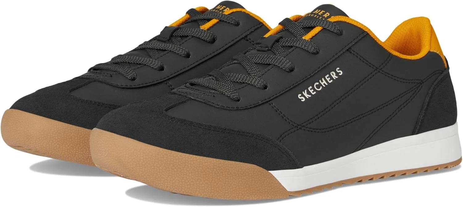 Мужские кроссовки Skechers Zinger Ultimate Classic, Black Duraleather Suede Golden Yellow Mes