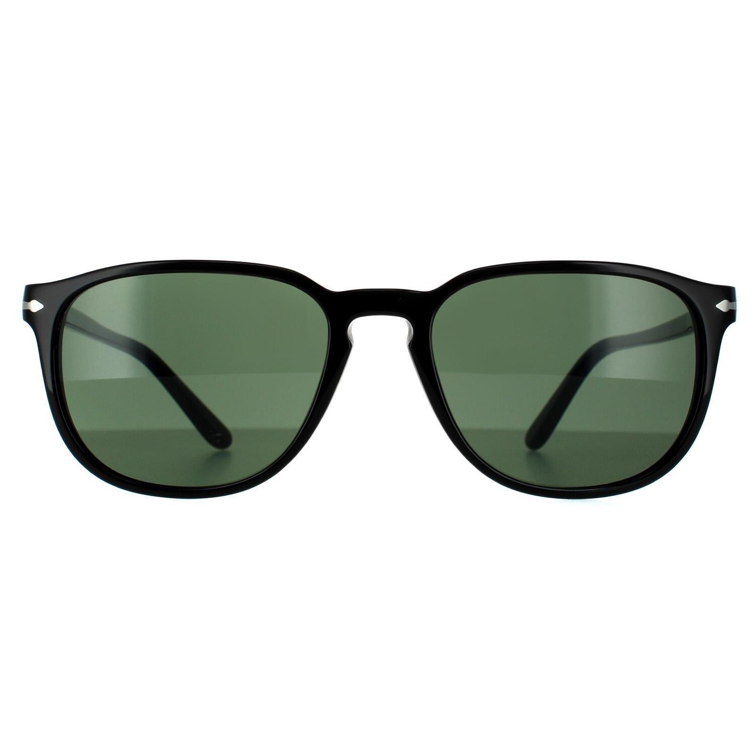 

Квадратные черные зеленые солнцезащитные очки Persol, черный