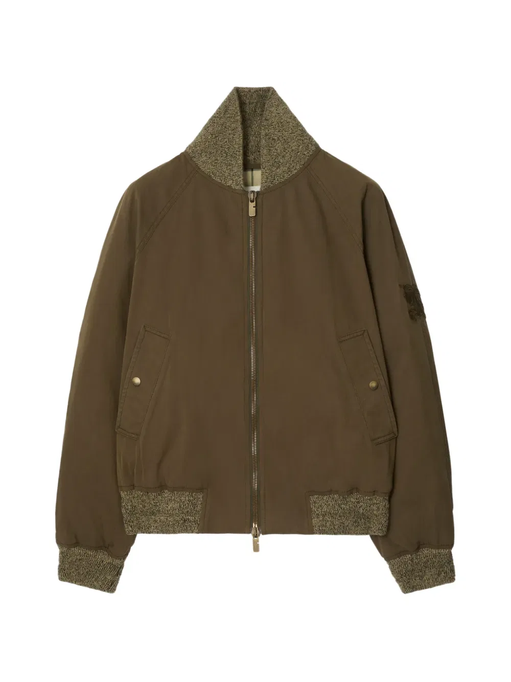 Бомбер с логотипом Burberry, зеленый