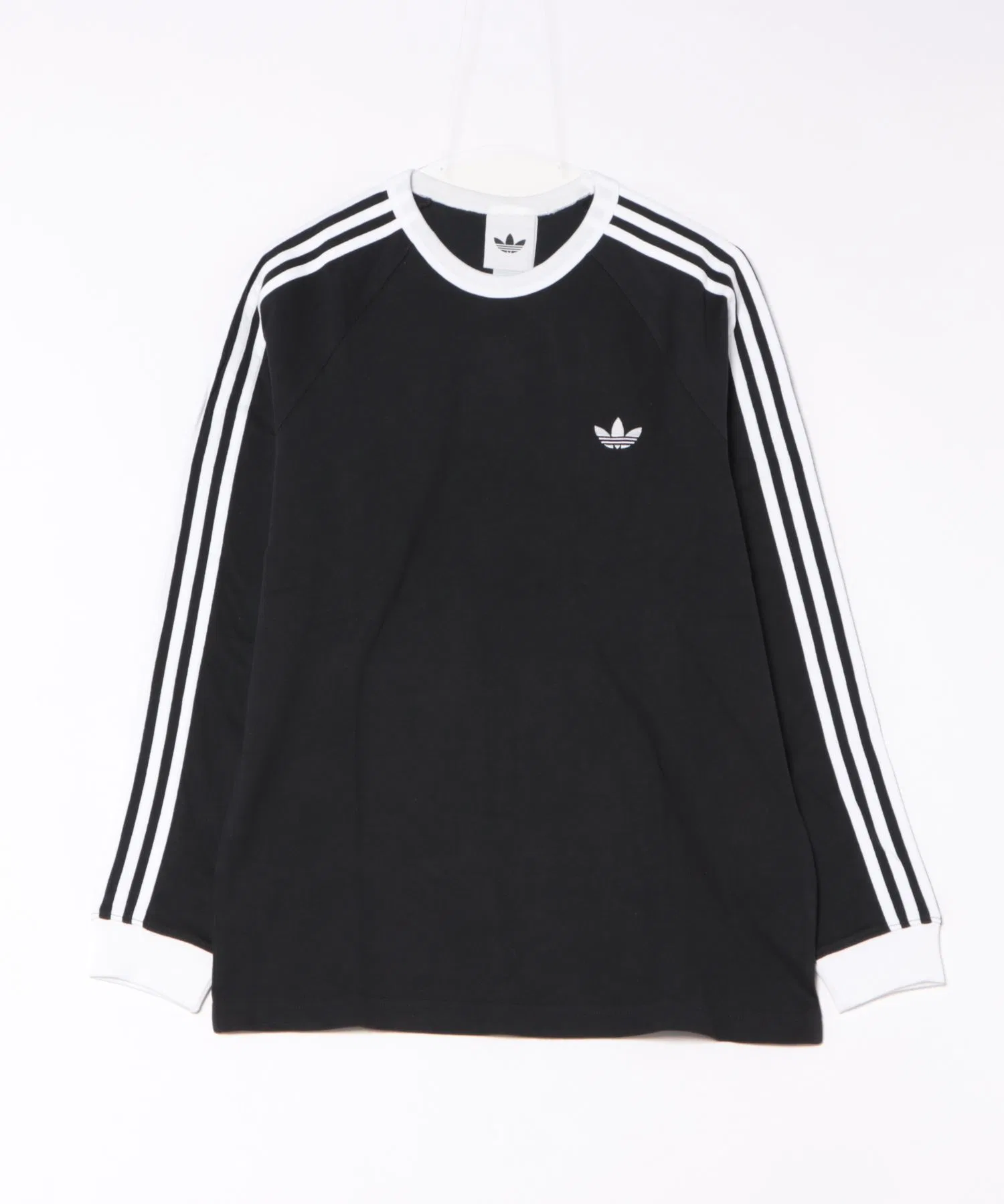 Мужская футболка adidas 3-Stripes с длинным рукавом чёрная