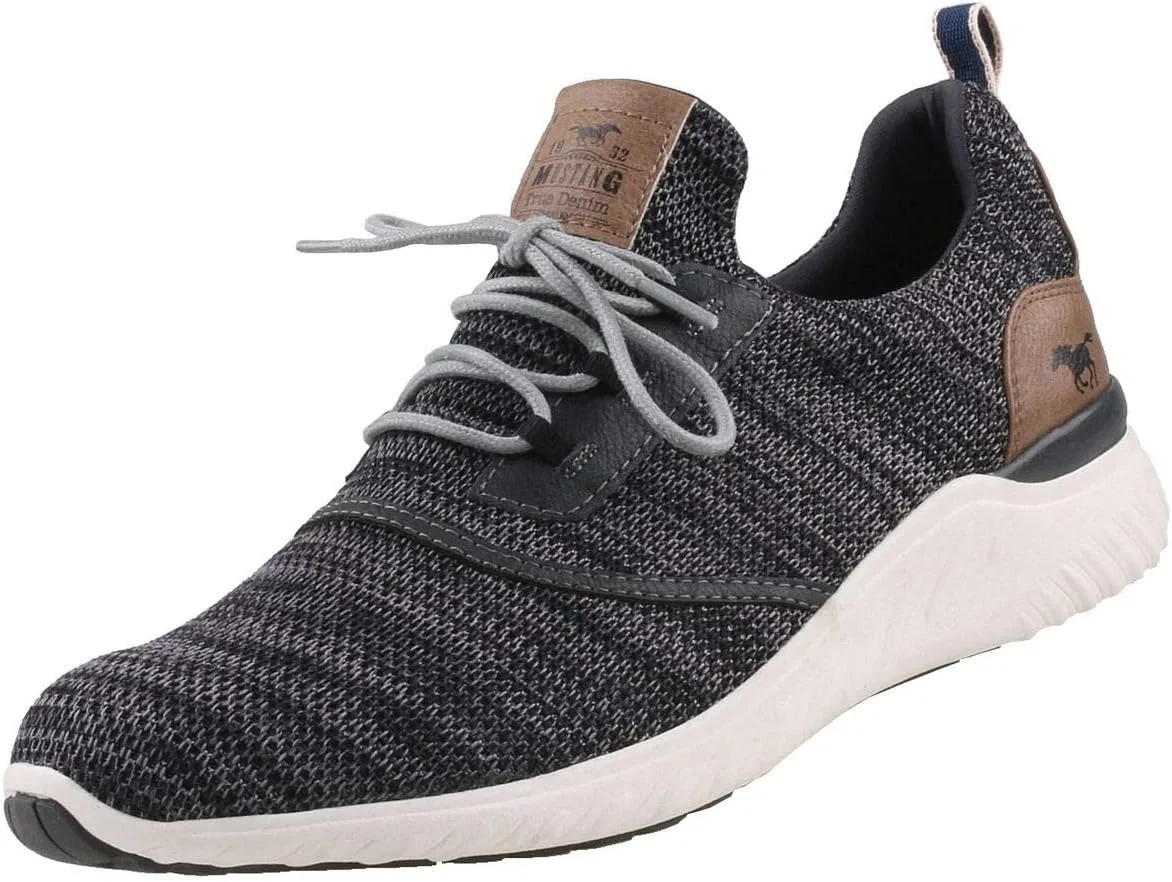 Кроссовки MUSTANG Herren Schnürhalbschuh Schwarz, Black 9