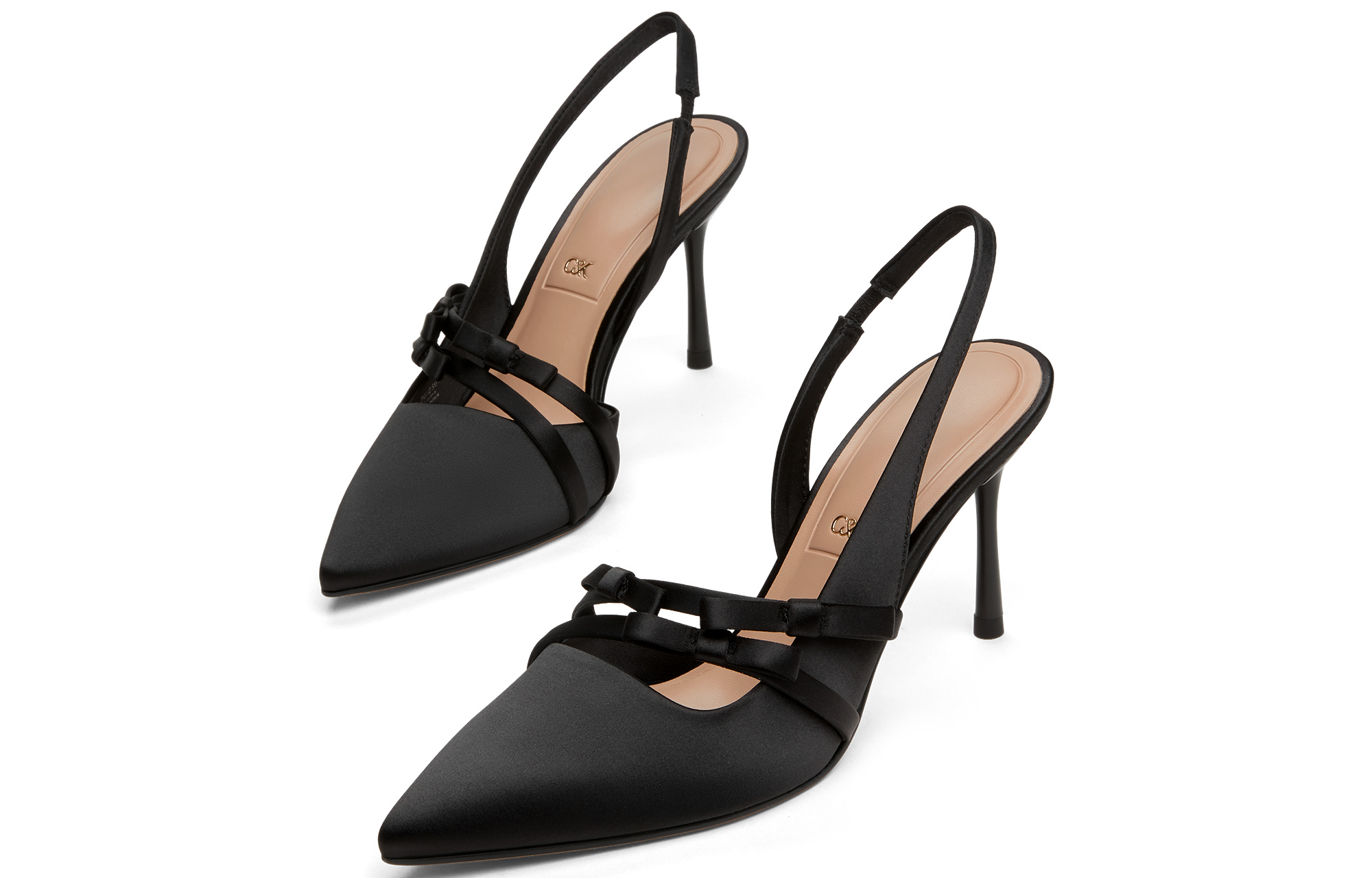 CHARLES&KEITH Маленькие сандалии CK One на ремешке 8 см женские - ЧЁРНЫЕ ТЕКСТУРИРОВАННЫЕ Чёрные текстурированные, цвет BLACK TEXTURED Black Textured — фото 4