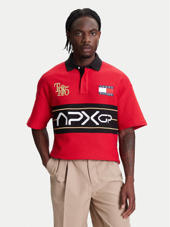 

Свободная рубашка поло F1 Movie Race Day MW0MW41393 Tommy Hilfiger, красный