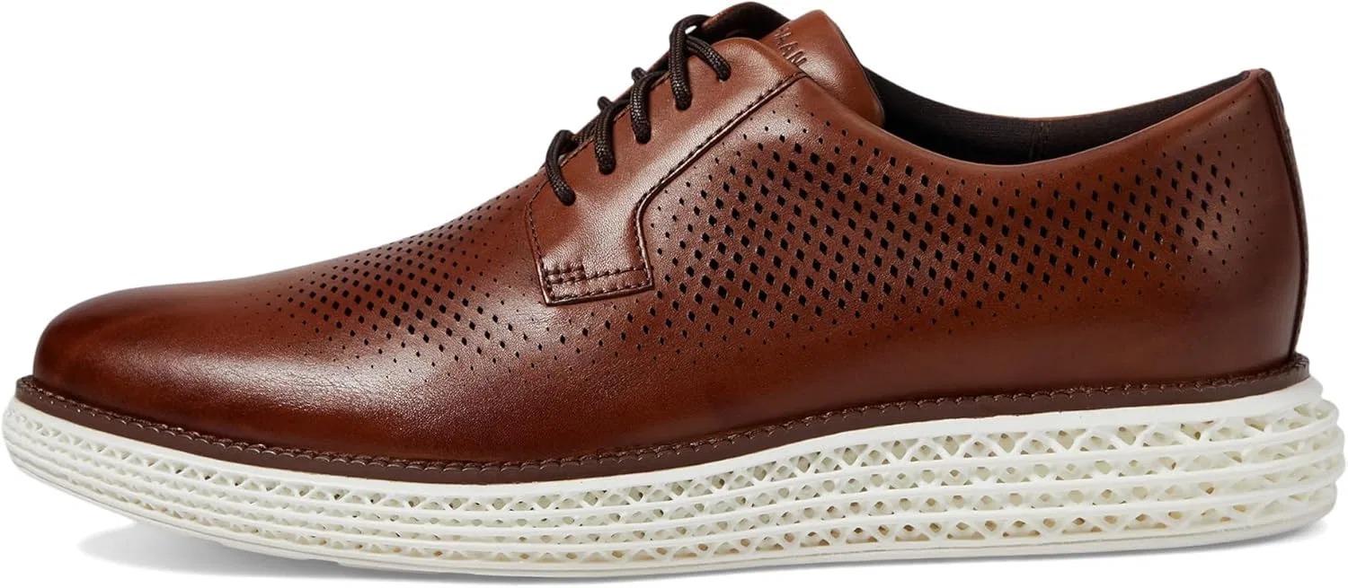 Оксфорды из натуральной кожи, Cole Haan, британский загар/белый — фото 4