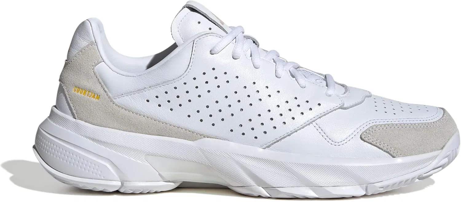 Кроссовки для тенниса Adidas Courtjam Control 3 Premium унисекс, Ftwr White Ftwr White Ftwr White — фото 2