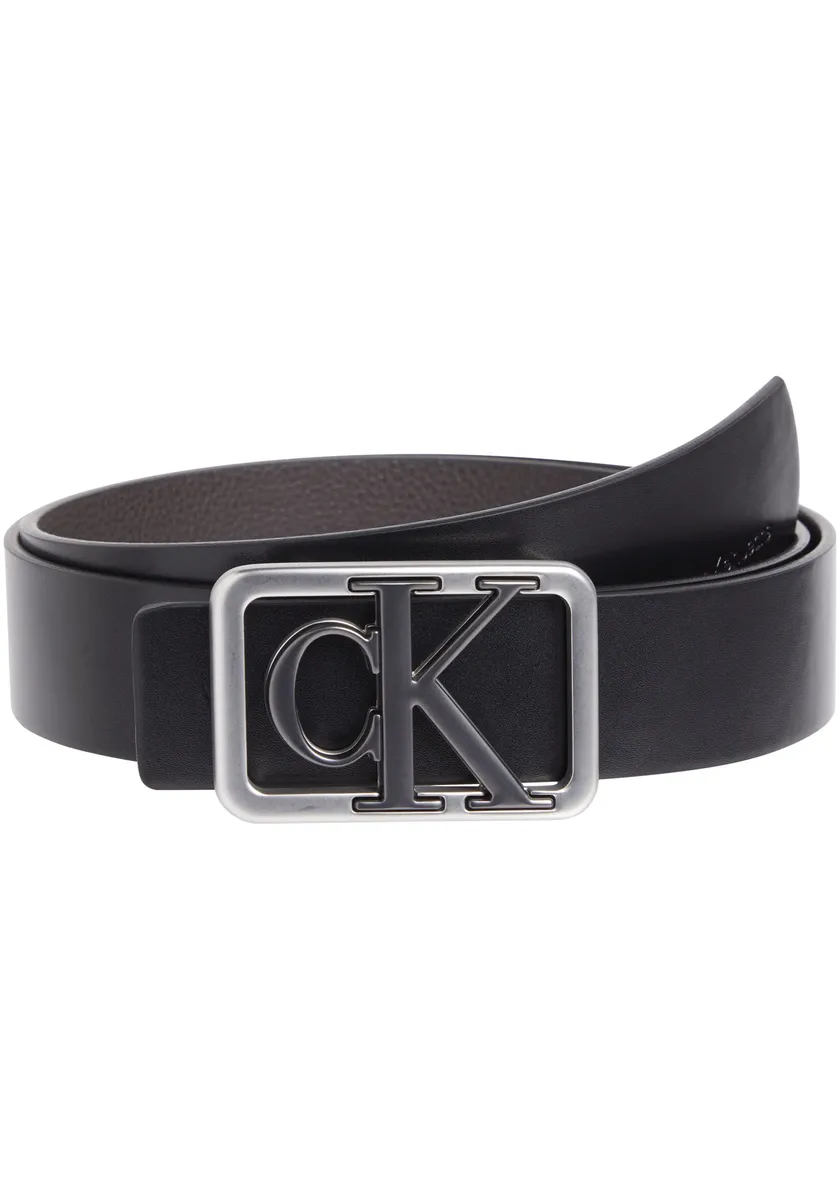 

Кожаный ремень Calvin Klein Jeans "MONO PL REV LTHR BELT 35MM SSNL", черный