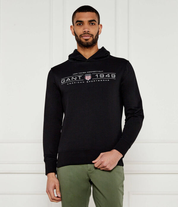 

Графический свитер Regular fit Gant, черный
