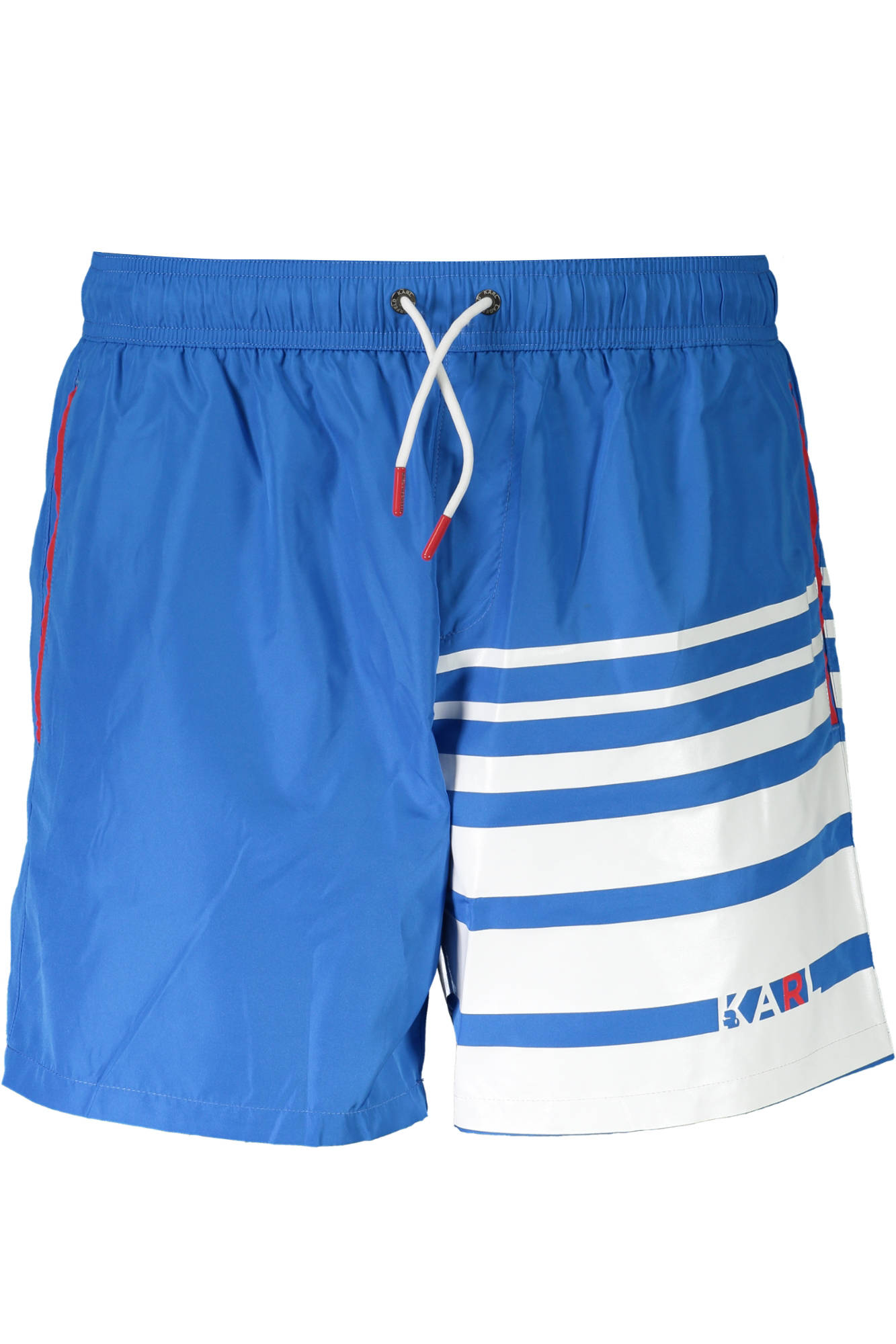 

Мужские шорты Karl Lagerfeld Beachwear пляжные с белыми полосами, синий