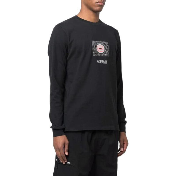 Футболка Nike x Travis Scott Long Sleeve Tee 'Black', мультиколор — фото 3