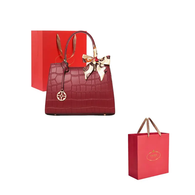 

PAYOT Микрофиберовая искусственная кожаная сумка через плечо, Burgundy