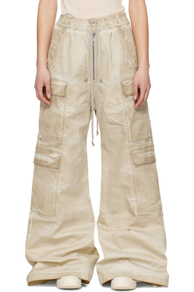 

Бежевые джинсы Hollywood Double Cargo Jumbo Belas Rick Owens DRKSHDW
