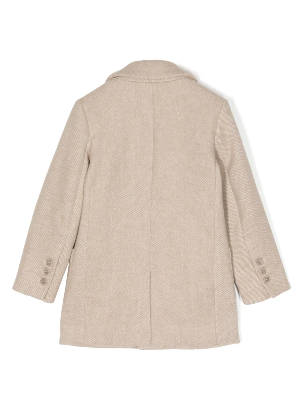 Однобортное пальто с карманами TRUSSARDI JUNIOR, коричневый — фото 2