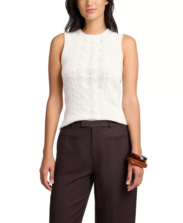 

Льняная майка крупной вязки Onia, бежевый