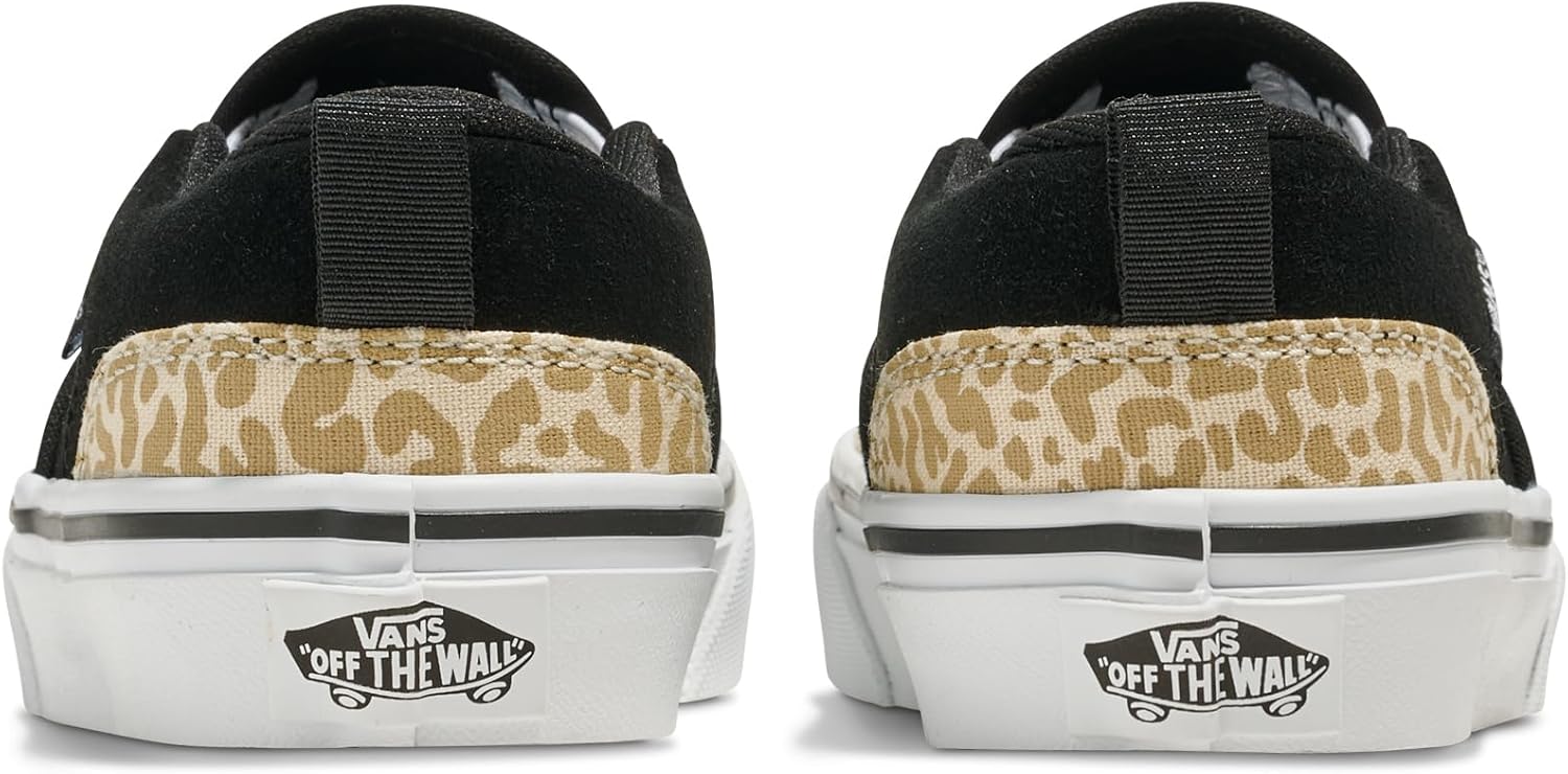 Кеды Vans Asher без шнурков для детей и подростков, черный — фото 3