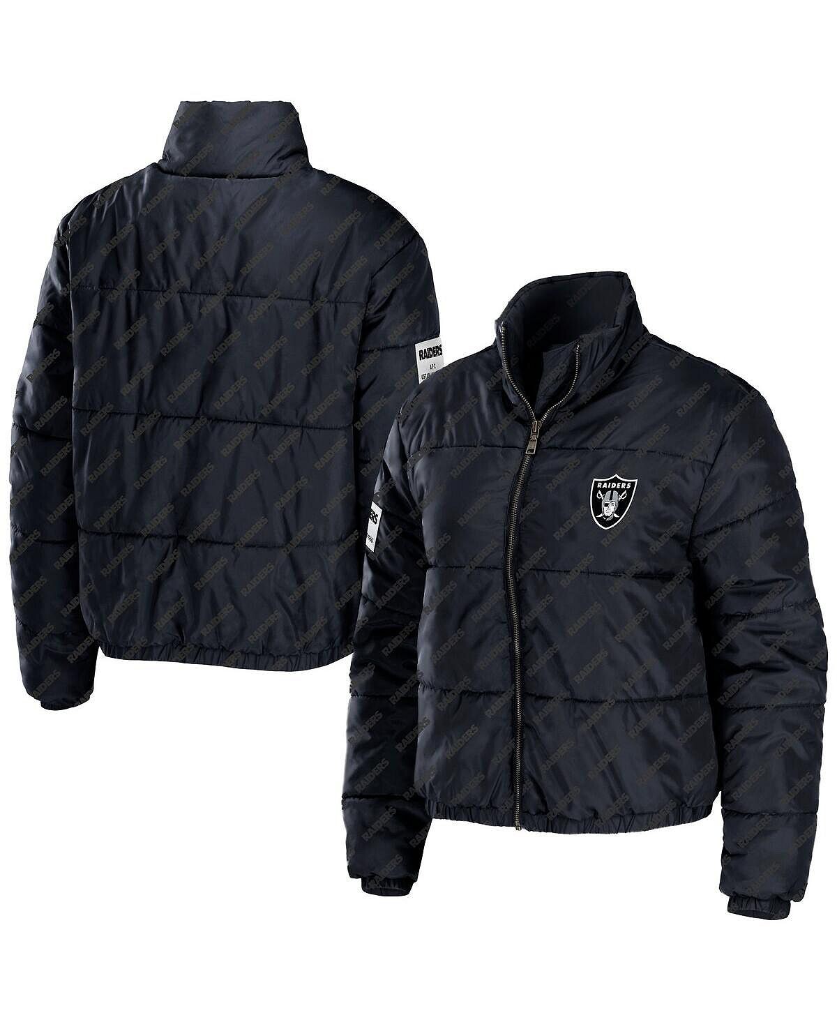 

Женская черная пуховая куртка с молнией во всю длину Las Vegas Raiders WEAR by Erin Andrews, черный