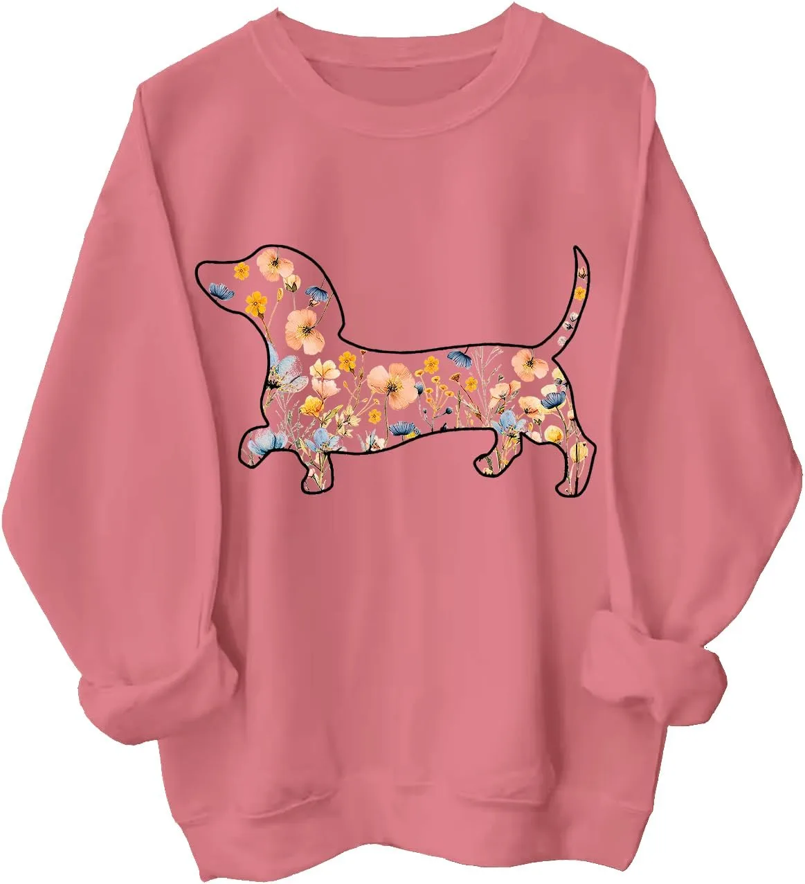 

Свитшот Dachshund Mom с цветочным принтом SESMIM