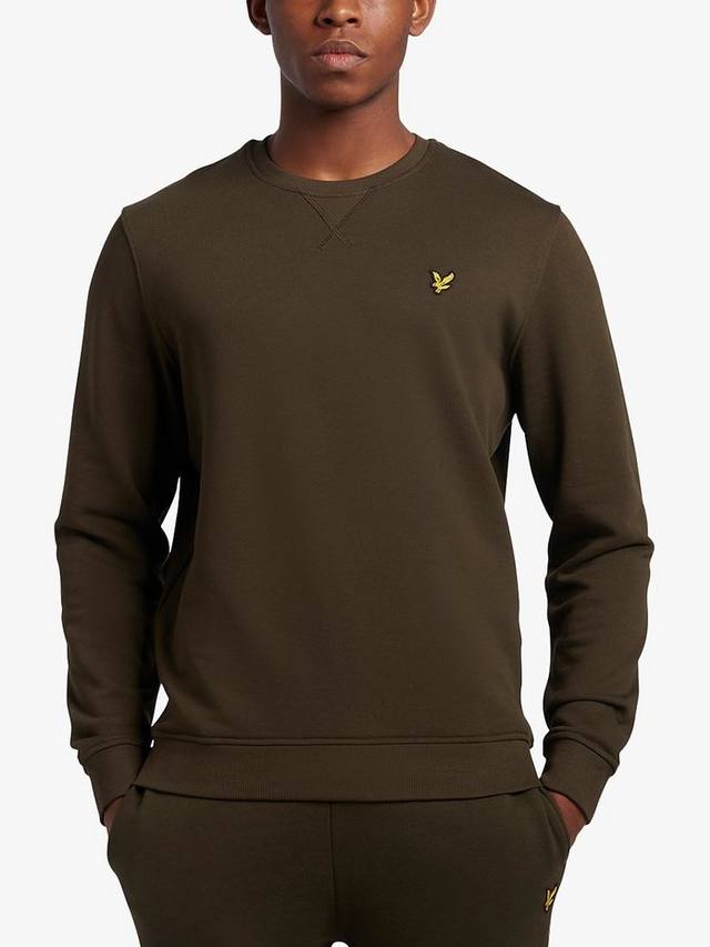 

Хлопковая толстовка с круглым вырезом и логотипом Lyle & Scott, оливковый