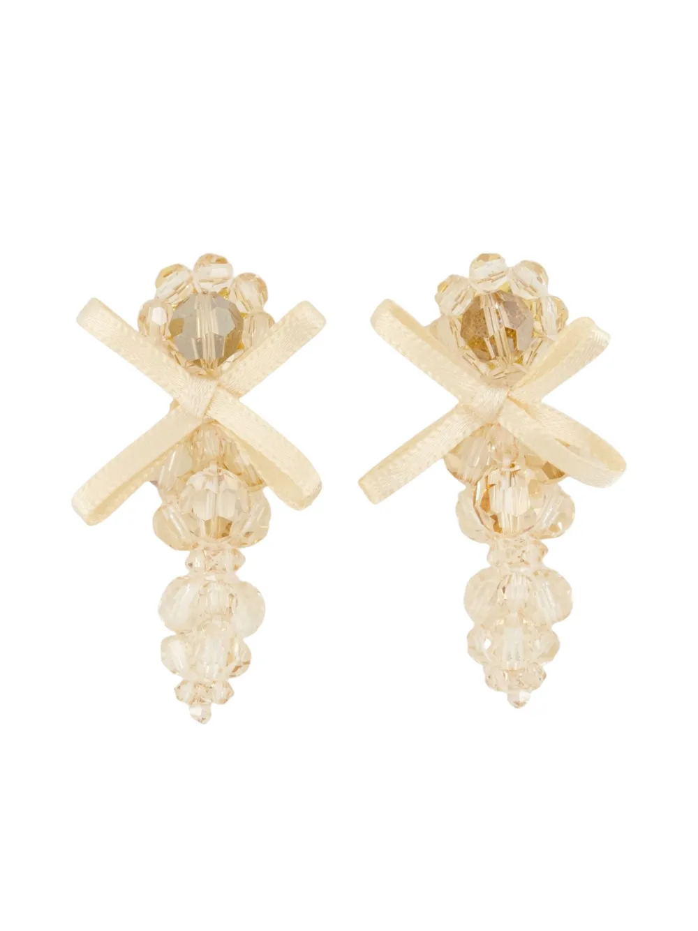 

Украшенные серьги-бантики Simone Rocha, желтый