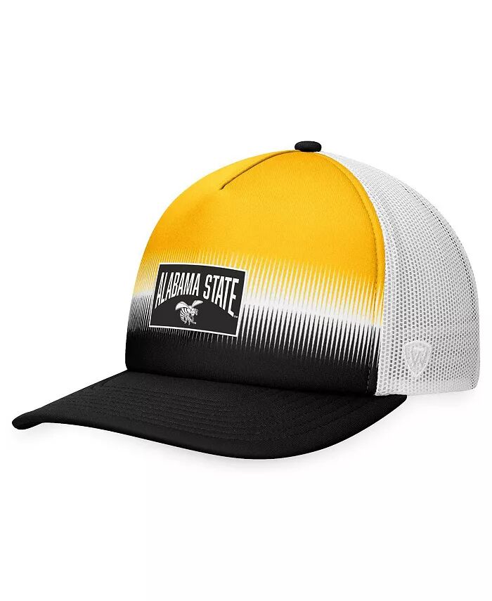 

Мужская регулируемая шляпа из пенопласта Alabama State Hornets Daybreak Foam Trucker черного и золотого цвета Top Of The World, черный