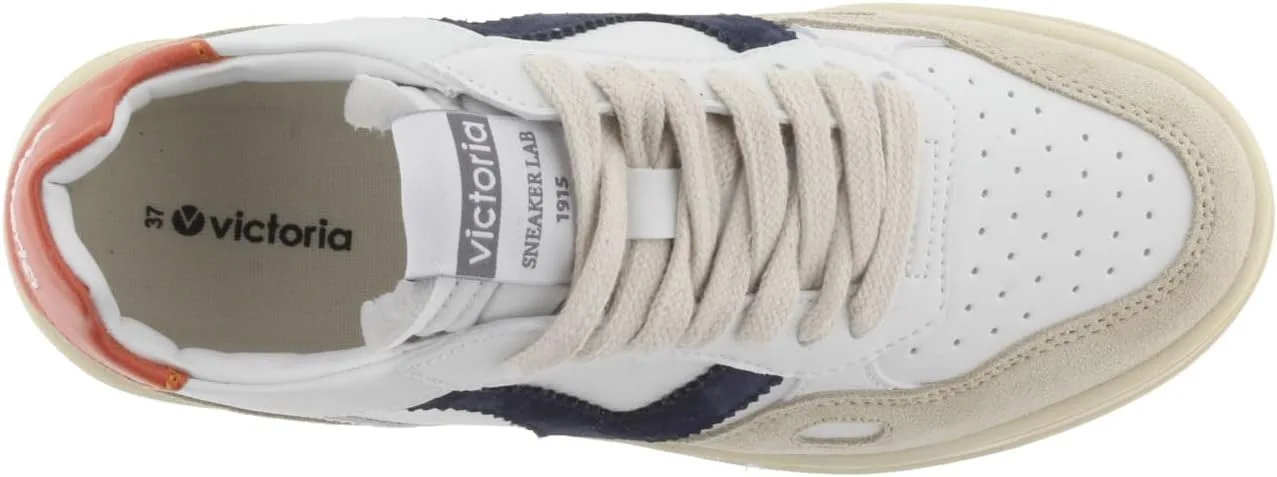 Кроссовки Victoria Low-Top Unisex Seul Leather Effect & Colored & Split Leather Parts in Contrast 1257101 для взрослых, оранжевый — фото 4