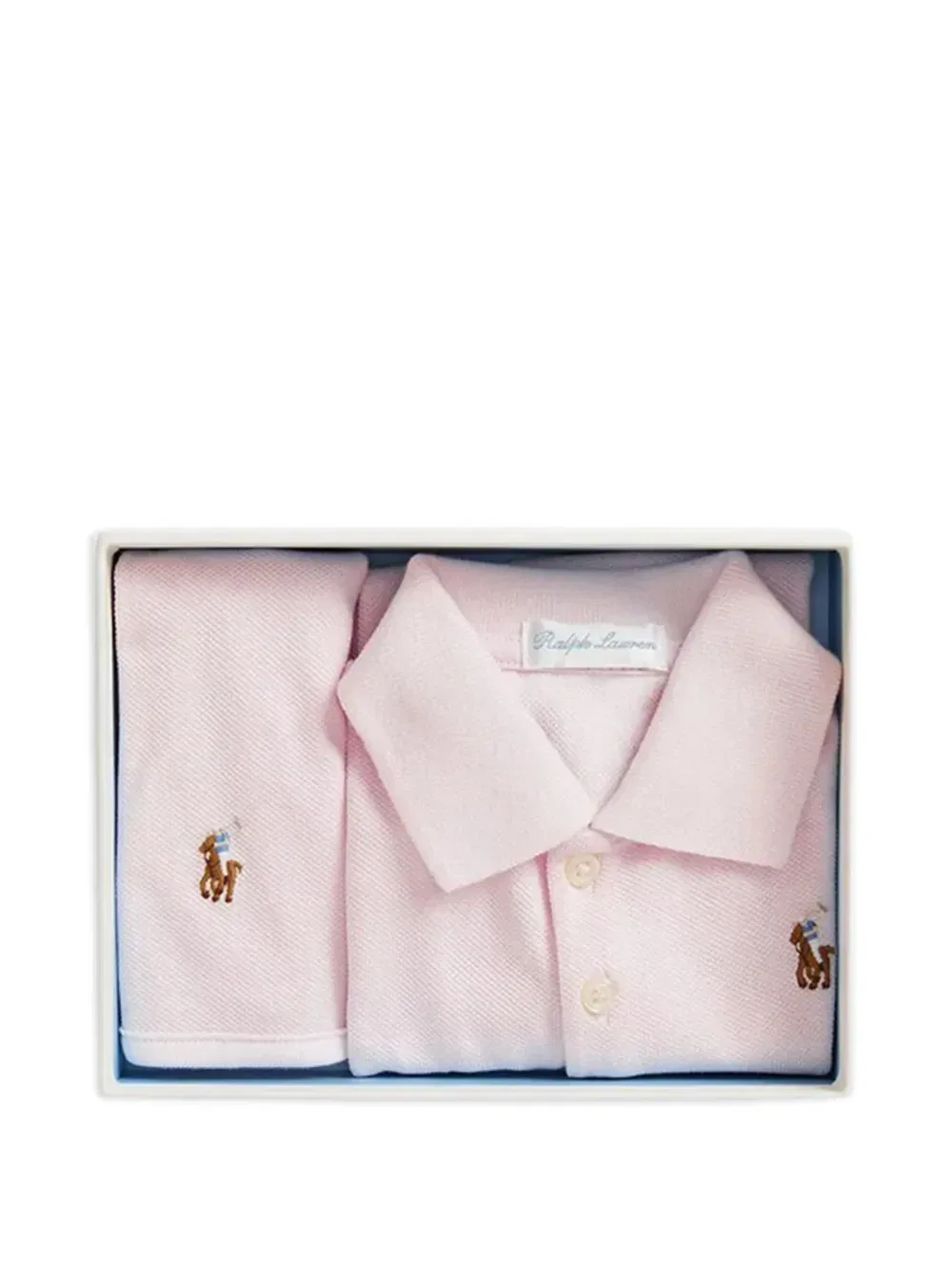 Комплект человечков с логотипом Polo Ralph Lauren Kids, розовый — фото 2