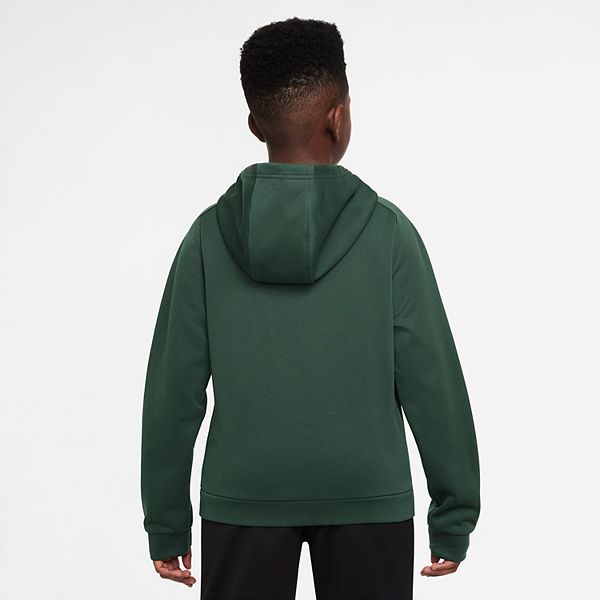 Детская толстовка с капюшоном на молнии therma-fit 6-20 Nike, Black — фото 2