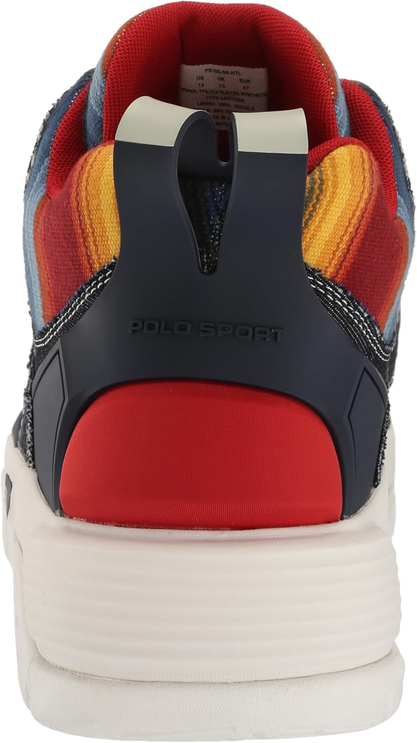 Polo Ralph Lauren мужские Ps100 многоцветные высокие кроссовки, Dk Indigo Multi — фото 3